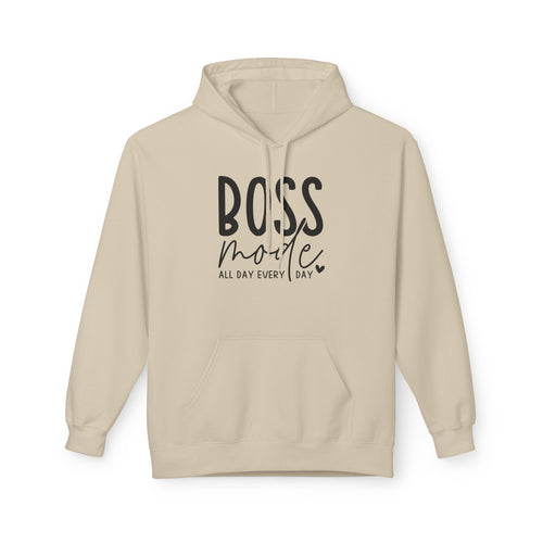 Boss Momie Hoodie — "Boss Momie All Day Every Day" Cozy Fleece Pullover for women