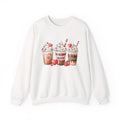 Valentine Coffee Crewneck Sweatshirt — Cute Hot Cocoa & Heart Drinks Design