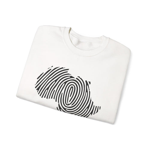 Africa Fingerprint Crewneck Sweatshirt — Afro Pride Graphic Pullover